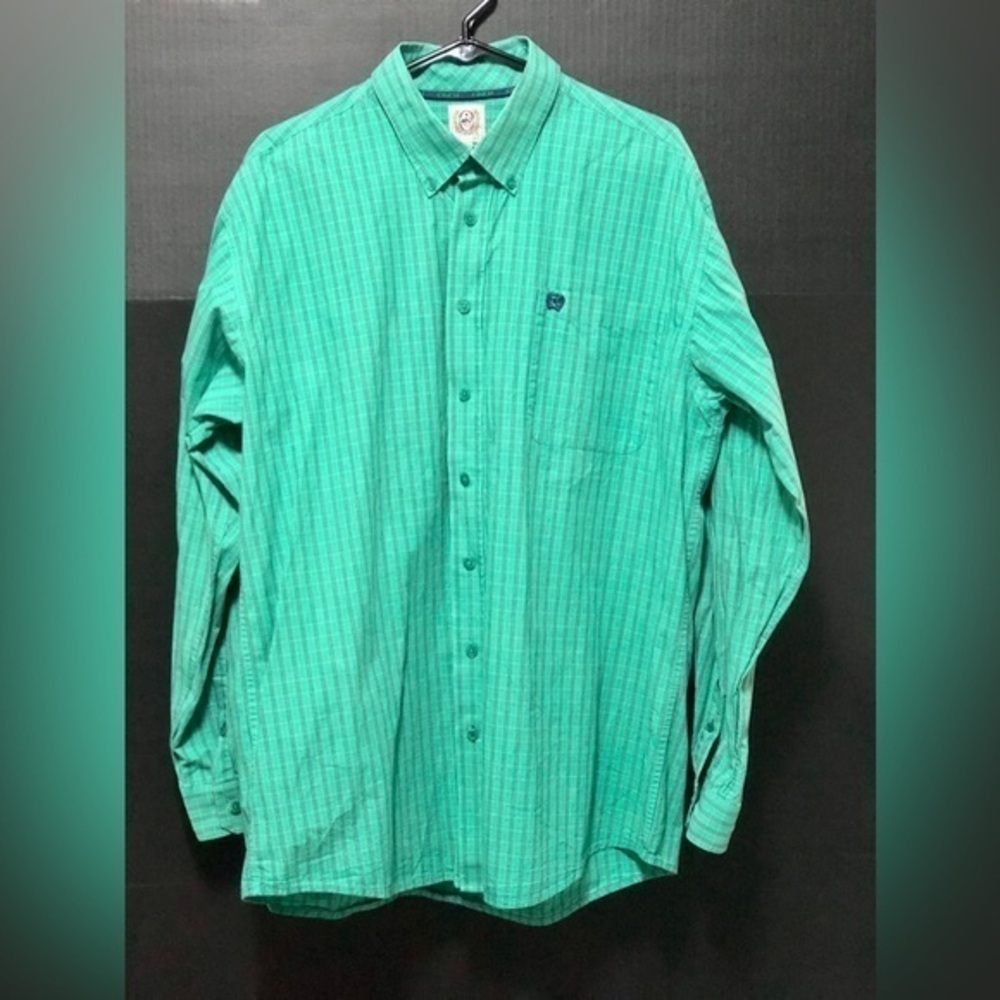 🌚Cinch Western Plaid Long Sleeve Button Down Shirt Size L